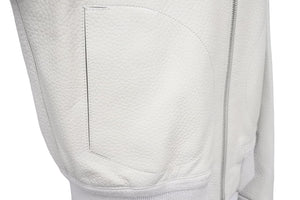 極美品 Louis Vuitton ルイヴィトン レザージャケット H6L03EKL5 ブルレザー キュプラ コットン ホワイト サイズ46 中古 47107