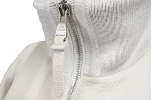 極美品 Louis Vuitton ルイヴィトン レザージャケット H6L03EKL5 ブルレザー キュプラ コットン ホワイト サイズ46 中古 47107