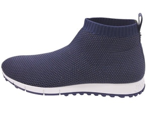 極美品 JIMMY CHOO ジミーチュウ ストレッチニットスニーカー ソックススニーカー ネイビー 紺 中古 47109