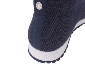 極美品 JIMMY CHOO ジミーチュウ ストレッチニットスニーカー ソックススニーカー ネイビー 紺 中古 47109