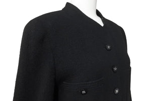 CHANEL シャネル ココマーク ウール セットアップ ブラック 96P シルク スーツ P07026W02302 サイズ38 美品 中古 47110