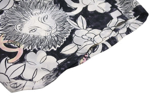 CHANEL シャネル ライオンイラスト パンツ ロングパンツ P37605V27394 M6895 シルク ホワイト ブラック 美品 中古 47125