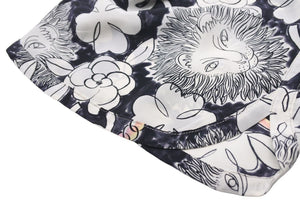CHANEL シャネル ライオンイラスト パンツ ロングパンツ P37605V27394 M6895 シルク ホワイト ブラック 美品 中古 47125