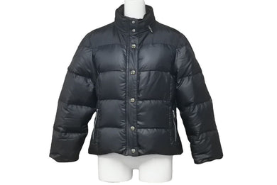 Chrome Hearts クロムハーツ CHクロス総柄ナイロンダウンジャケット クロスパッチ ブラック シルバー925 サイズS 美品 中古 47131