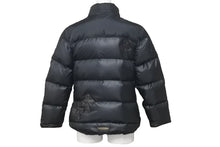 Load image into Gallery viewer, Chrome Hearts クロムハーツ CHクロス総柄ナイロンダウンジャケット クロスパッチ ブラック シルバー925 サイズS 美品 中古 47131