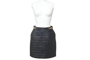 CELINE セリーヌ レザースカート ミニスカート タイトスカート 2H251978E ラムレザー ブラック サイズ38 美品 中古 47140