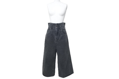 CELINE セリーヌ ハイウエスト ジャンボジーンズ チャコールウォッシュデニム エディ期 2N636947F ブラック 25 美品 中古 47141