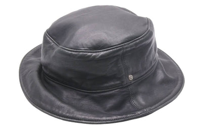 CHROME HEARTS クロムハーツ リバーシブル バケットハット 帽子 銀座店 レザー シルバー925 ブラック 良品 中古 47148