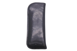 CHROME HEARTS クロムハーツ メガネケース ペンケース 小物入れ クロスパッチ レザー ブラック 良品 中古 47151