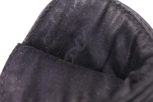 CHROME HEARTS クロムハーツ メガネケース ペンケース 小物入れ クロスパッチ レザー ブラック 良品 中古 47151