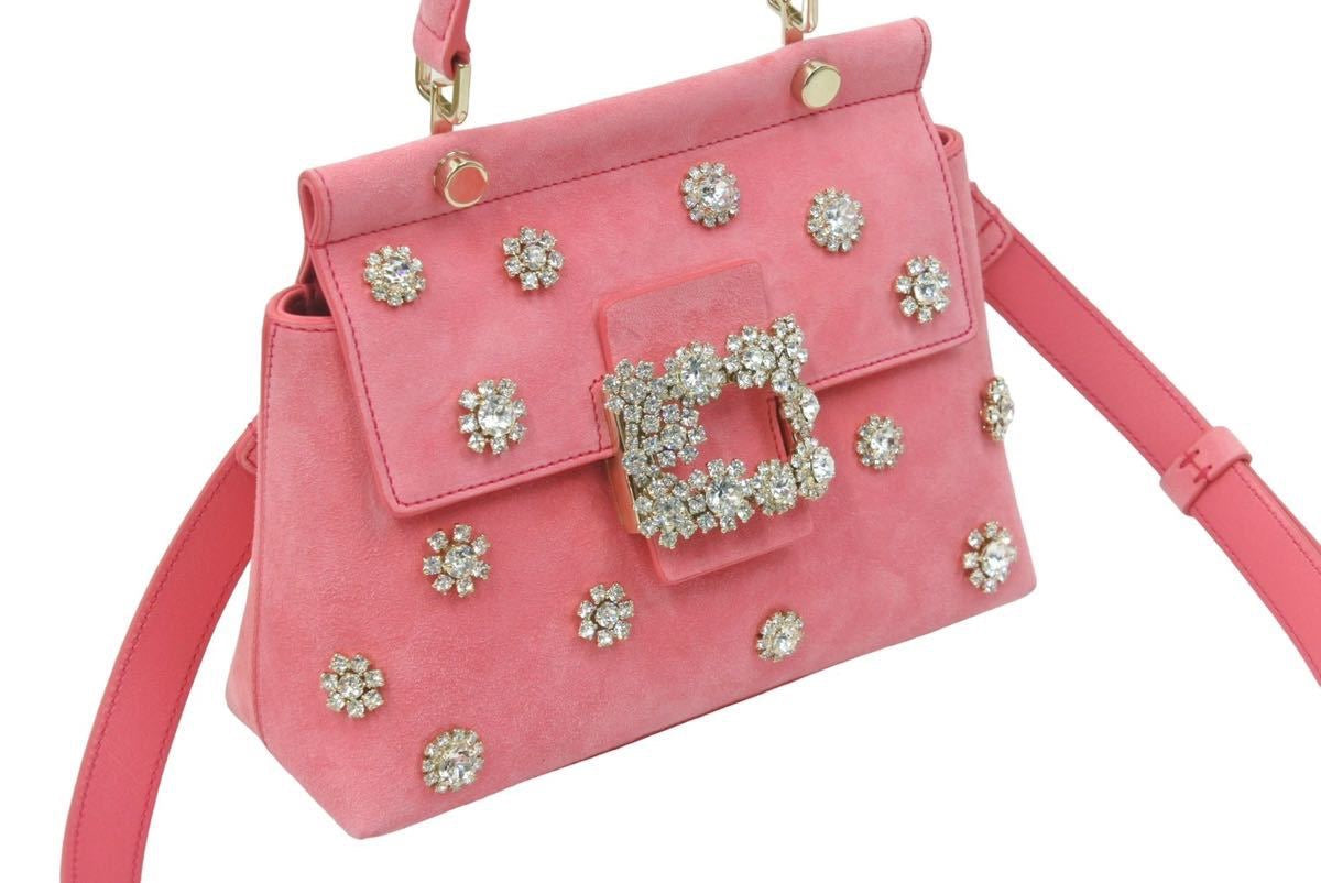 極美品 Roger Vivier/ロジェ ヴィヴィエ ヴィヴ カバ フラワー