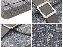 Load image into Gallery viewer, GOYARD ゴヤール ヴェルヴェデールMM 斜め掛けショルダーバッグ PVC レザー グレー シルバー金具 サイズMM 美品 中古 47157