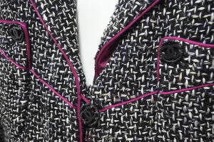 CHANEL シャネル 03AW ツイード ジャケット マルチカラー アウター ココマーク P21534W03168 サイズ36 中古 47201