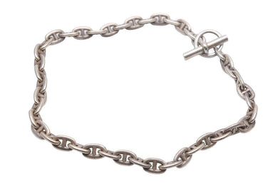 HERMES エルメス シェーヌダンクル ネックレス PM 43コマ 79.5g シルバー925 美品 中古 47217