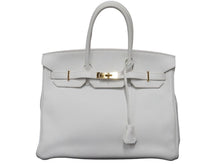 Load image into Gallery viewer, 極美品 HERMES エルメス BIRKIN バーキン35 ホワイト ゴールド金具 トゴ ハンドバッグ T刻印 中古 47225