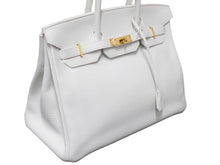 Load image into Gallery viewer, 極美品 HERMES エルメス BIRKIN バーキン35 ホワイト ゴールド金具 トゴ ハンドバッグ T刻印 中古 47225