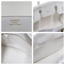 Load image into Gallery viewer, 極美品 HERMES エルメス BIRKIN バーキン35 ホワイト ゴールド金具 トゴ ハンドバッグ T刻印 中古 47225