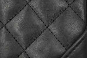 CHANEL シャネル カンボンライン ミディアムポシェット ココマーク 9番台 A25178 カーフレザー ブラック ホワイト 美品 中古 47228