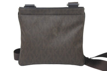 Load image into Gallery viewer, MICHAEL KORS マイケルコース ショルダーバッグ 肩掛けバッグ MKロゴ PVC ブラウン シルバー金具 美品 中古 47316