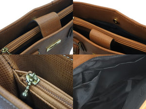 valentino carcia ヴァレンティノ ガルシア ハンドバック 内ポケット付き ブラウン カバン 鞄 美品 中古 47317