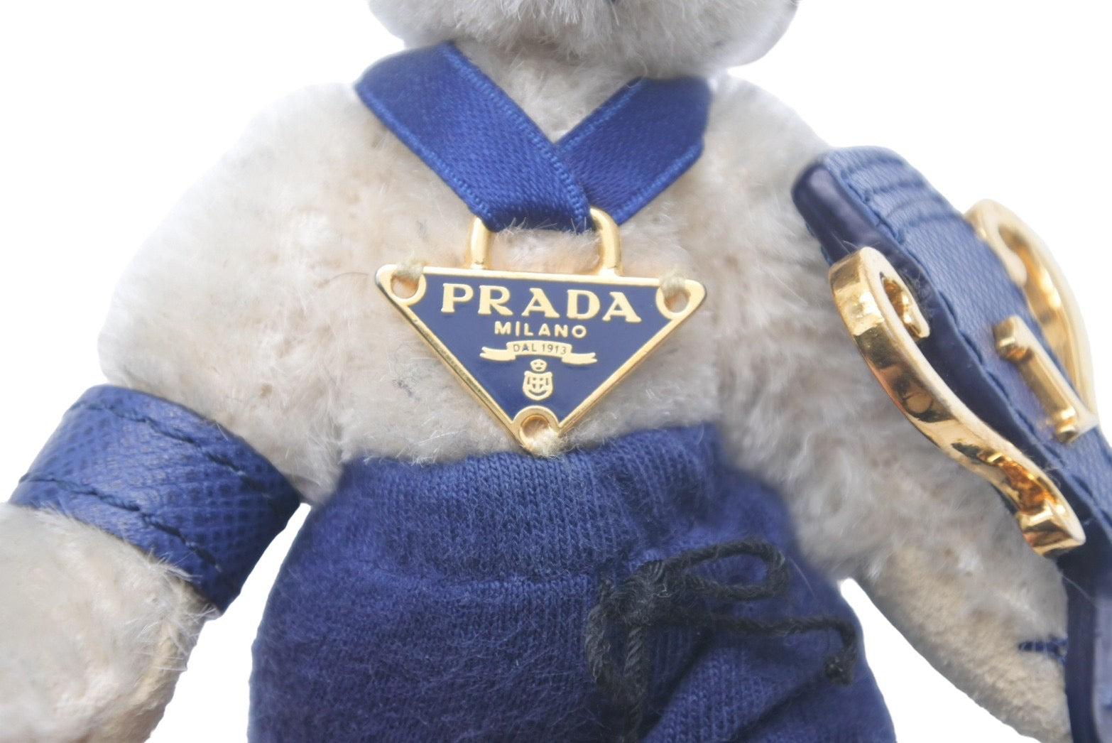 PRADA プラダ キーホルダー ホワイト ブルー バッグチャーム