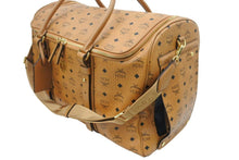 Load image into Gallery viewer, MCM エムシーエム MUNCHEN ロゴグラム ペット用 キャリーバッグ 小型 犬 猫 ライトブラウン 中古 47346