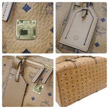 Load image into Gallery viewer, MCM エムシーエム MUNCHEN ロゴグラム ペット用 キャリーバッグ 小型 犬 猫 ライトブラウン 中古 47346