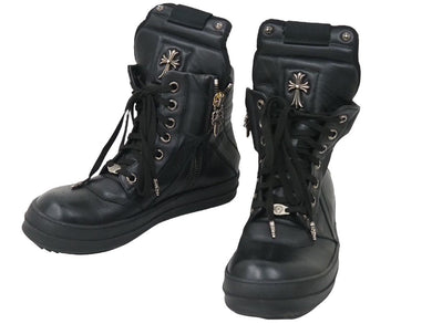 CHROME HEARTS×Rick Owens クロムハーツ リックオウエンス ジオバスケット スニーカー CHクロス サイズ43 美品 中古 47350
