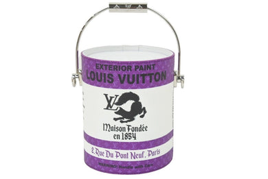 極美品 LOUIS VUITTON ルイヴィトン ハンドバッグ ペイント カン M81591 パープル シルバー金具 中古 47355