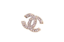 Load image into Gallery viewer, CHANEL シャネル ココマーク ピアス 片耳 アクセサリー A13C GP ピンクラインストーン ゴールド 1.9g 美品 中古 47356