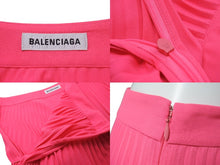 Load image into Gallery viewer, 極美品 BALENCIAGA バレンシアガ 2020年 625492 プリーツスカート ロングスカート ネオンピンク 36 中古 47362