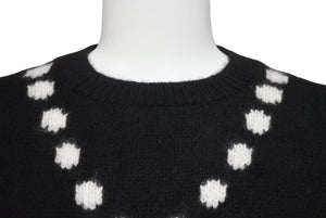 CHANEL シャネル ニット セーター ネックレス ヴィンテージ 95A P05572V00254 カシミヤ ブラック マルチカラー 40 美品 中古 47366