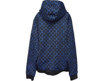 Load image into Gallery viewer, 新品同様 LouisVuitton ルイヴィトン LV モノグラムジップスルーフーディ RM2319 SQ5 HOY04W ブルー ブラック サイズM 中古 47372