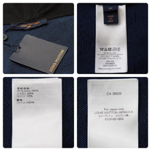 Load image into Gallery viewer, 新品同様 LouisVuitton ルイヴィトン LV モノグラムジップスルーフーディ RM2319 SQ5 HOY04W ブルー ブラック サイズM 中古 47372