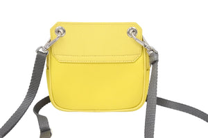 PRADA プラダ アイコニック ナイロンファブリック ショルダーバッグ イエロー ファスナーシルバー金具 美品 中古 47397