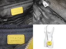 Load image into Gallery viewer, PRADA プラダ アイコニック ナイロンファブリック ショルダーバッグ イエロー ファスナーシルバー金具 美品 中古 47397