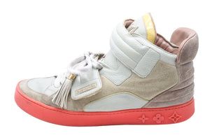 LOUIS VUITTON × KANYE WEST ルイ・ヴィトン カニエウエスト ジャスパー ハイカットスニーカー グレー サイズ7 中古 47349