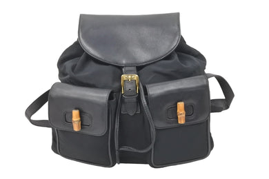 GUCCI グッチ バンブー リュックサック バックパック バッグ ブラック レザー 003・58・0016 中古 47445