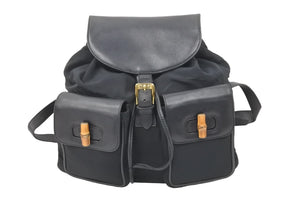 GUCCI グッチ バンブー リュックサック バックパック バッグ ブラック レザー 003・58・0016 中古 47445