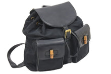 Load image into Gallery viewer, GUCCI グッチ バンブー リュックサック バックパック バッグ ブラック レザー 003・58・0016 中古 47445