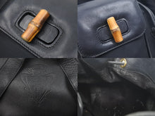Load image into Gallery viewer, GUCCI グッチ バンブー リュックサック バックパック バッグ ブラック レザー 003・58・0016 中古 47445