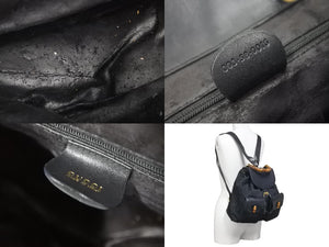 GUCCI グッチ バンブー リュックサック バックパック バッグ ブラック レザー 003・58・0016 中古 47445