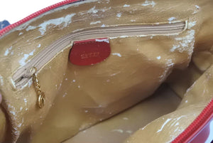GUCCI グッチ バンブー 2WAYバッグ ショルダーバッグ ハンドバッグ 000 1274 0290 レザー レッド ゴールド金具 良品 中古 47447