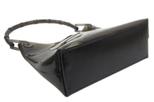 Load image into Gallery viewer, GUCCI グッチ バンブー ハンドバッグ ワンショルダーバッグ ジャッキーライン クリアブラック PVC レザー 良品 中古 47449