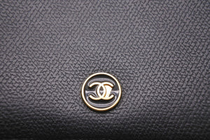 CHANEL シャネル 長財布 レザーブラック ココボタン ロングウォレット ココマーク レトロ A20904 良品 中古 47457