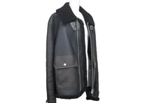 Load image into Gallery viewer, 新品同様 HERMES エルメス ムートンレザージャケット 2020年秋冬コレクションモデル 羊革 牛革 ブラック ブラウン サイズ48 47478