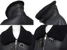 Load image into Gallery viewer, 新品同様 HERMES エルメス ムートンレザージャケット 2020年秋冬コレクションモデル 羊革 牛革 ブラック ブラウン サイズ48 47478
