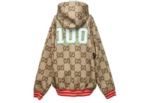 Load image into Gallery viewer, 極美品 GUCCI グッチ 100周年ネオプレンジャケット ジップアップパーカー ベージュ GG柄 ロゴ 676466 サイズL 中古 47482