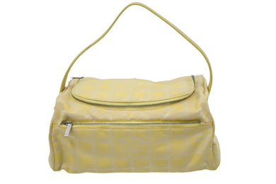極美品 CHANEL シャネル バニティ ハンドバッグ ニュートラベルライン イエロー キャンバス×レザー 1点物 中古 47487