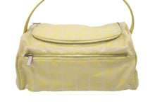 Load image into Gallery viewer, 極美品 CHANEL シャネル バニティ ハンドバッグ ニュートラベルライン イエロー キャンバス×レザー 1点物 中古 47487
